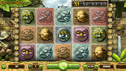 Gonzo's Quest slot demo game at Spin Station Casino
