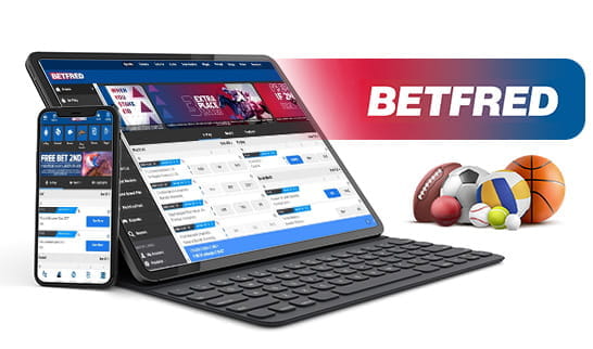 The sports markets from Betfred on various mobile devices.