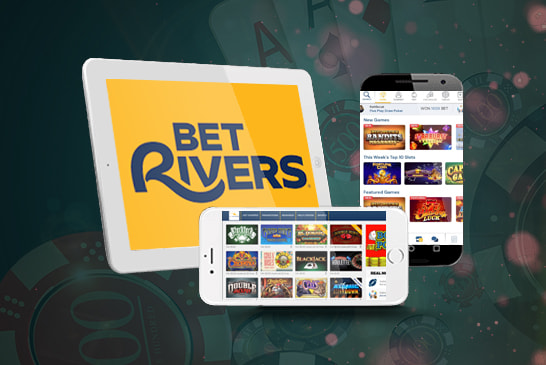 Betrivers logo and game selection displayed across three mobile devices.