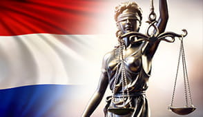 The Dutch flag with legal iconography