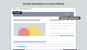 Security credentials at a Netherlands online casino.