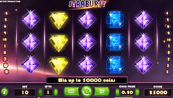 Starburst slot played at Jack's Casino